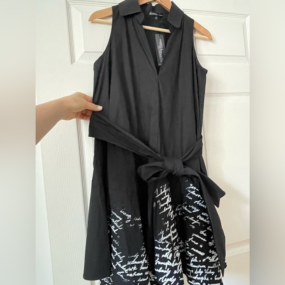 Women leather black ZANNZA top size S Brand NEW with tag